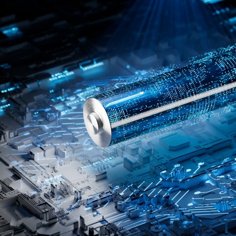 Lithium-Batterie auf Platine