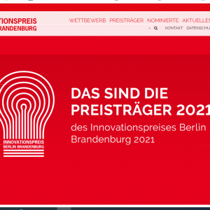 Banner Innovationspreis Berlin Brandenburg 2021 Preisträger